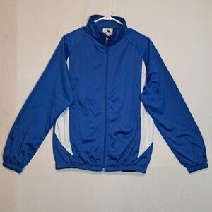 Mens "AUGUSTA SPORTSWEAR" brushed tricot Blue full zip‎ jacket sz Small NWT